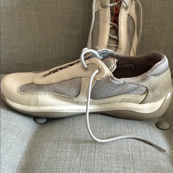 Prada Women’s America’s Cup Sneakers - Off White/Grey Size 40/10 - Picture 6 of 9